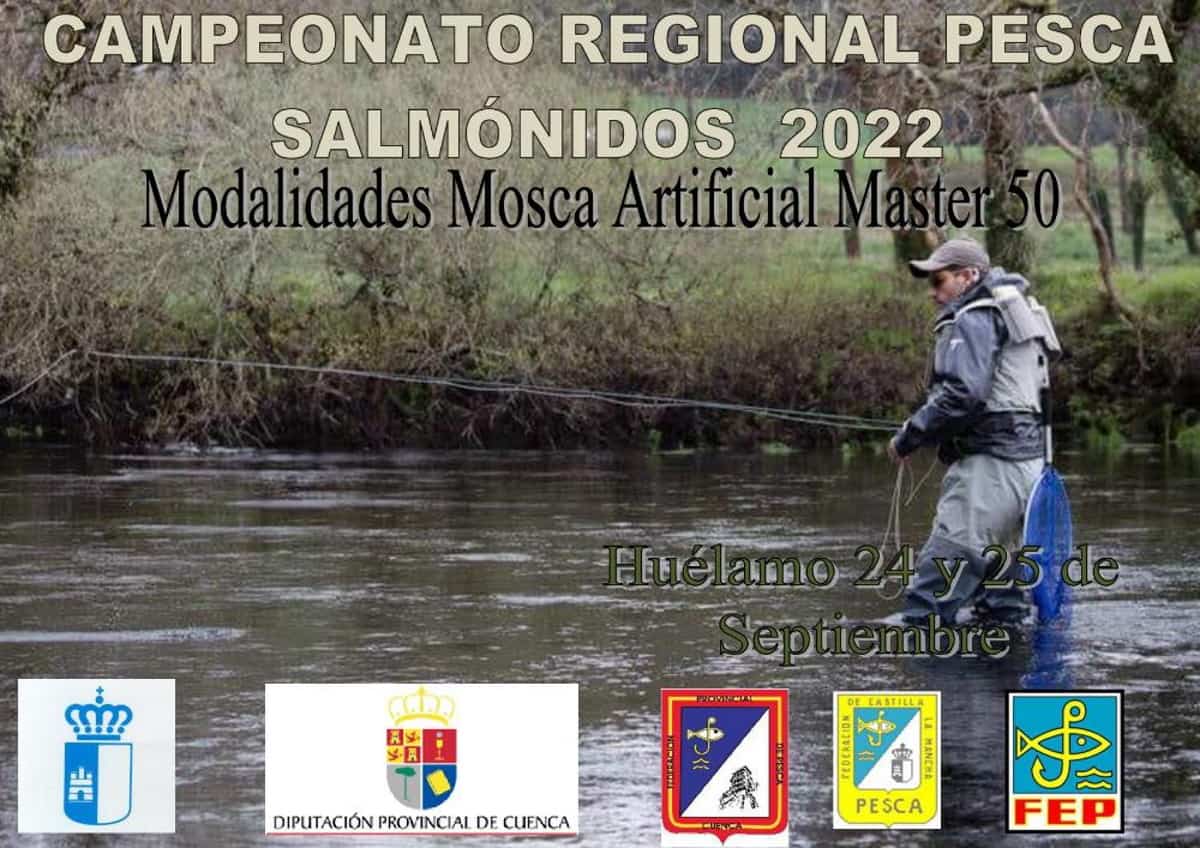 Campeonato Regional Pesca Salmónidos 2022 en Huélamo 24 y 25 de septiembre de 2022 con el apoyo de la Diputación de Cuenca