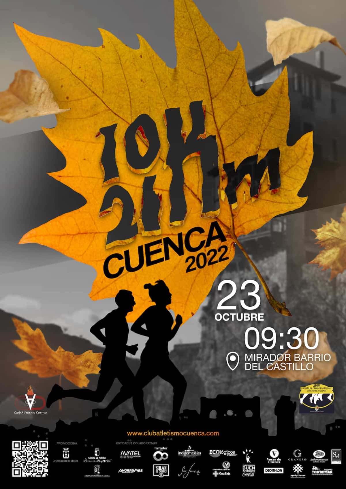 La Media Maratón de Cuenca y 10K “Gran premio de Otoño” este 23 de octubre en el mirador del barrio del Castillo