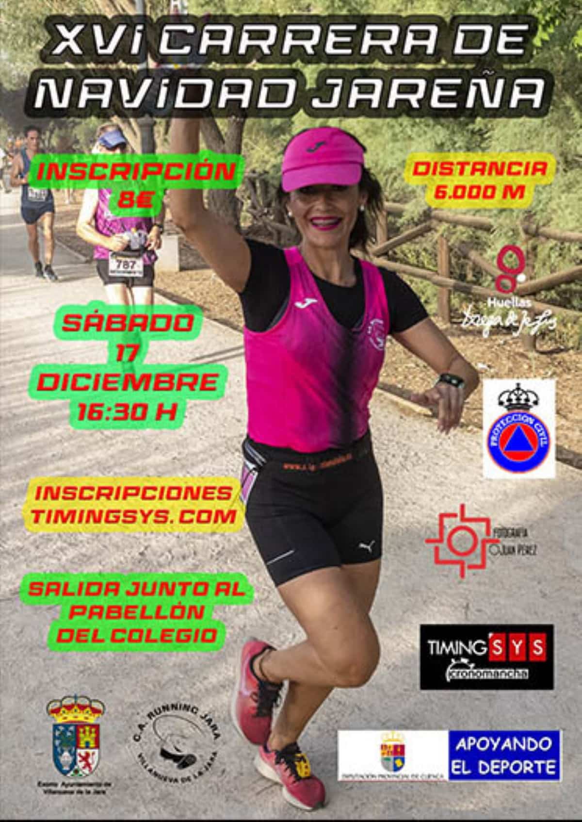 XV Carrera de Navidad Jareña el sábado 17 de diciembre en Villanueva de la Jara (Cuenca) a las 16:30 horas