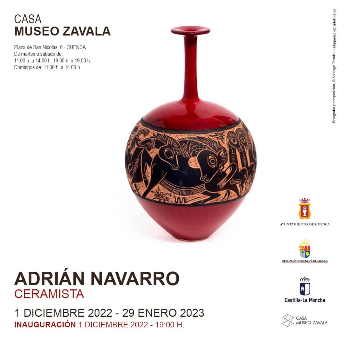 Una exposición del destacado ceramista Adrián Navarro se inaugurará este jueves en Casa Museo Zavala en Cuenca