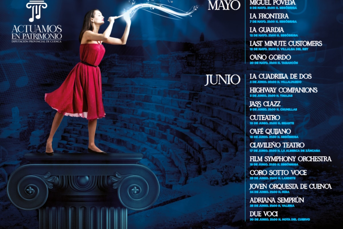 Mañana inicia la 2ª edición de “Actuamos en Patrimonio” de la Diputación de Cuenca en Segóbriga con la actuación de Miguel Poveda