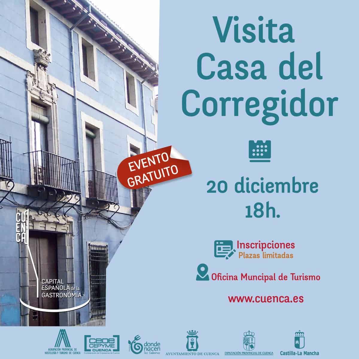 Cuenca Invita a Descubrir sus Sabores: Capital Española de la Gastronomía Ofrece Visitas Gratuitas a la Histórica Casa del Corregidor