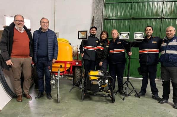 El Gobierno regional refuerza la Agrupación de Protección Civil de Santa María de los Llanos con nuevo material