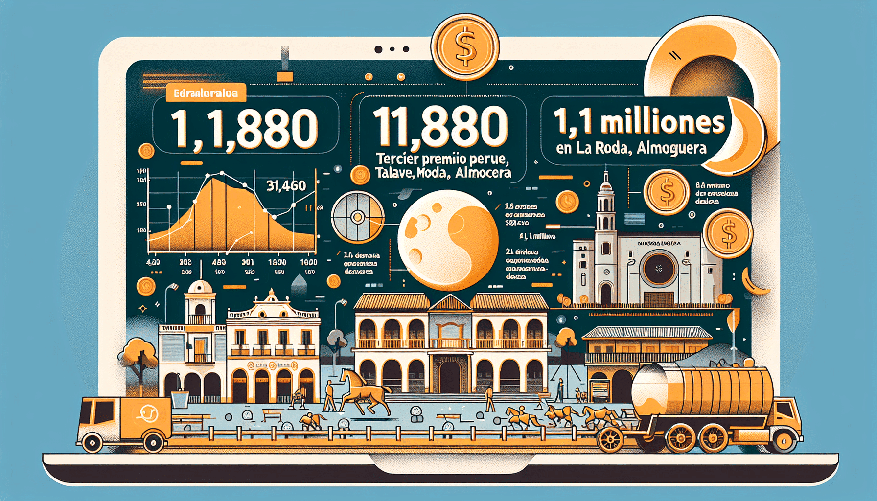 El 11.840, tercer premio, reparte 1,1 millones en Talavera, Mocejón, La Roda y Almoguera