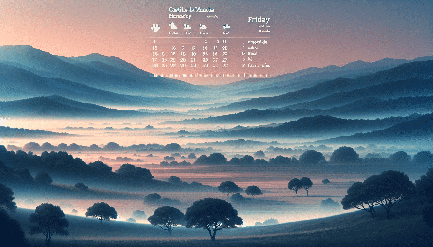 nieblas extensas por la mañana en la Alcarria