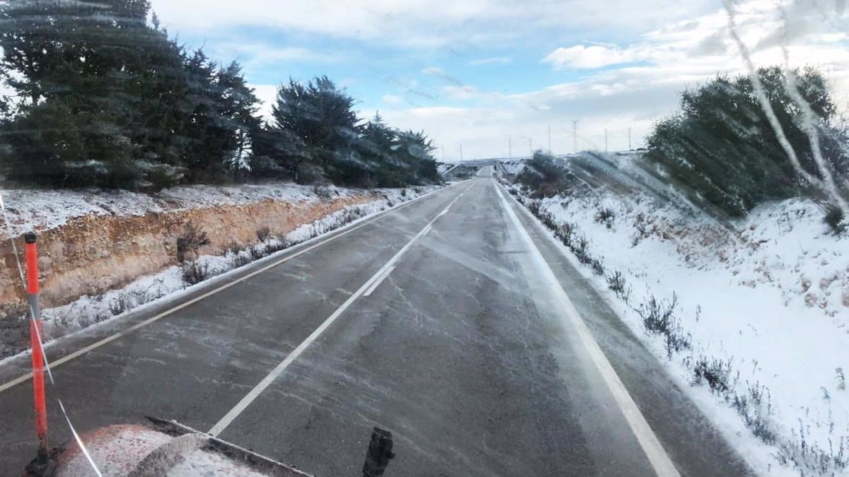 Una única incidencia por nieve en la calzada en C-LM durante la segunda noche de la borrasca Herminia