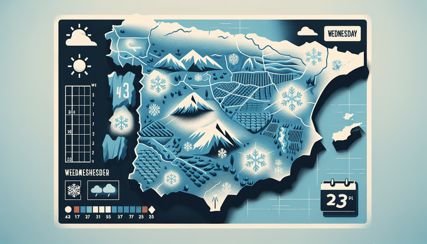heladas débiles generalizadas para este miércoles