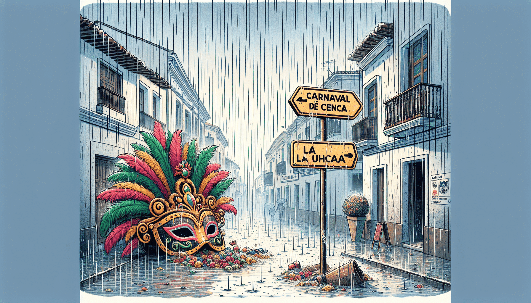 La Lluvia Obliga a Suspender el Desfile de Carnaval en Cuenca y Reubica Actividades en La Hípica