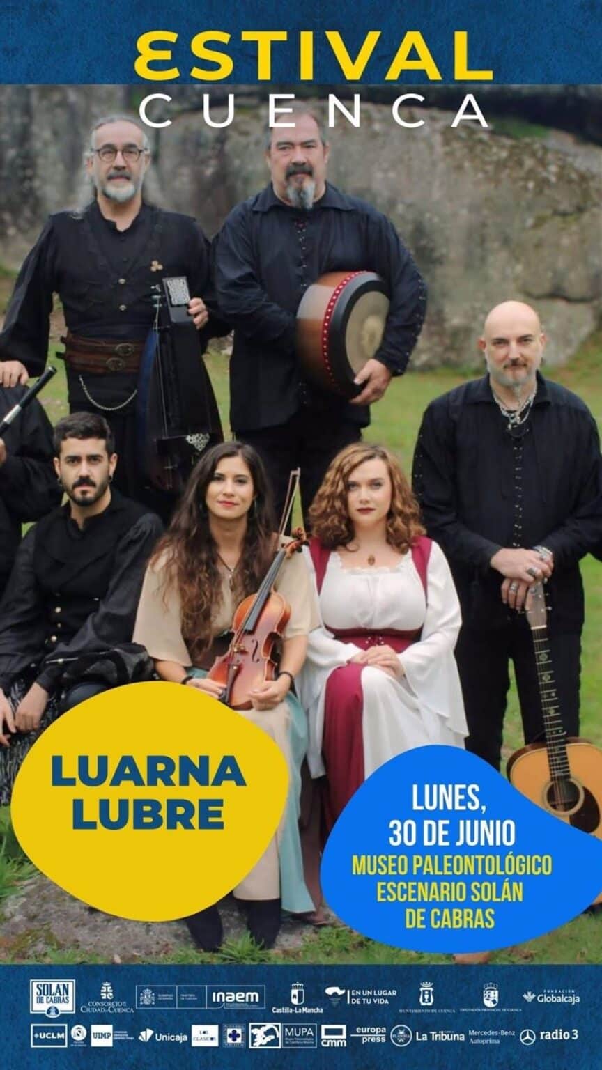 Luar Na Lubre y Cuélebre llevarán el folk y los sonidos ancestrales el 30 de junio a Estival Cuenca 2025