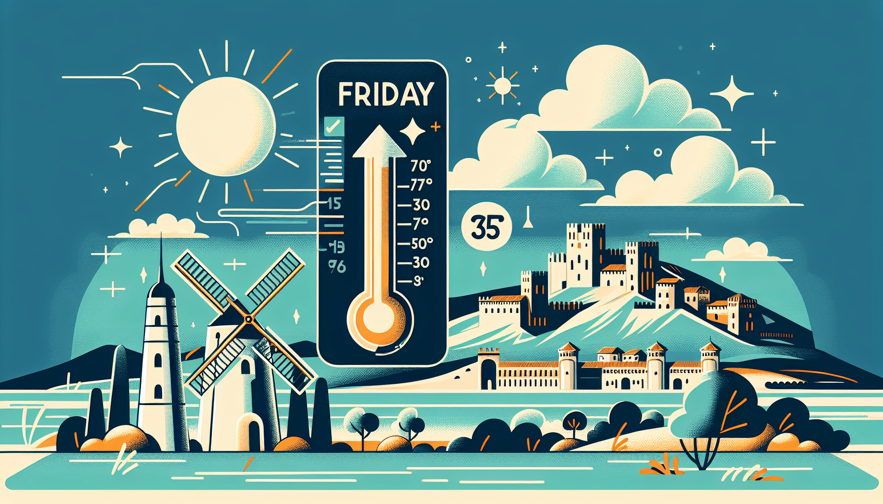 cielos poco nubosos y mínimas en ascenso