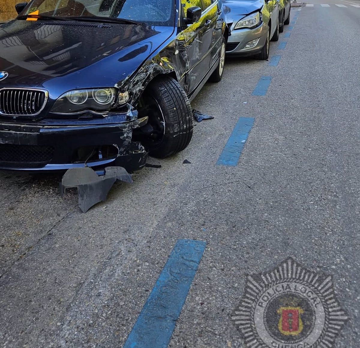 Policía Local investiga un presunto delito de abandono del lugar tras un accidente de tráfico en Cuenca