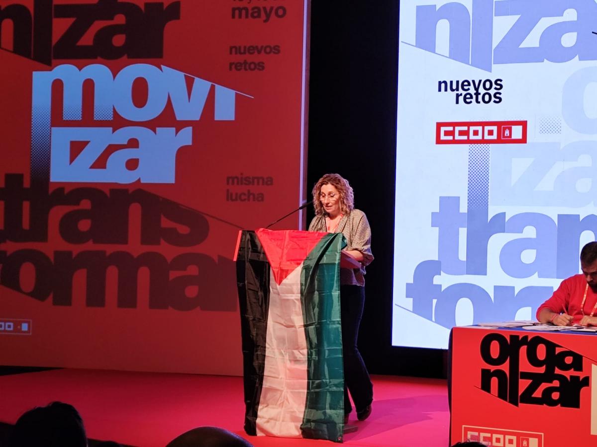 CCOO Cuenca Se Une a Protestas en Mota del Cuervo Contra la Violencia en Palestina