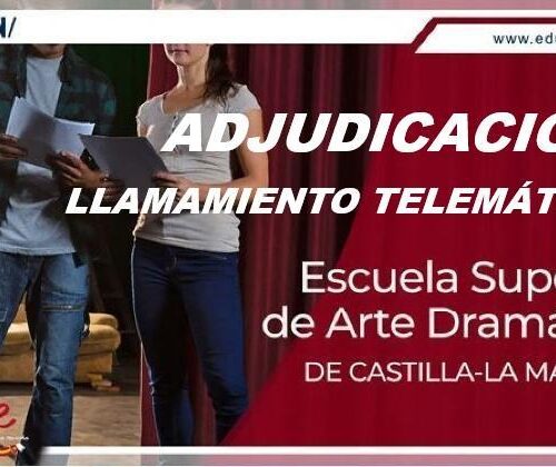Adjudicación de Plazas Docentes en la Escuela Superior de Arte Dramático de Castilla-La Mancha