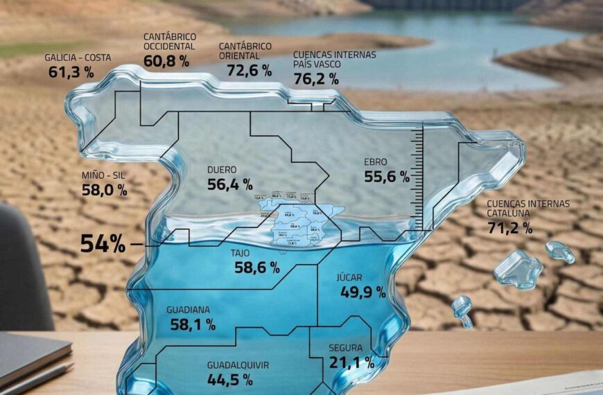 Tajo y Guadiana rozan el 60 % de agua embalsada, pero el Segura sigue en situación crítica