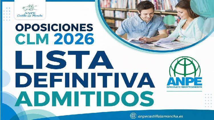 Maestros 2026: listas definitivas del concurso-oposición en CLM