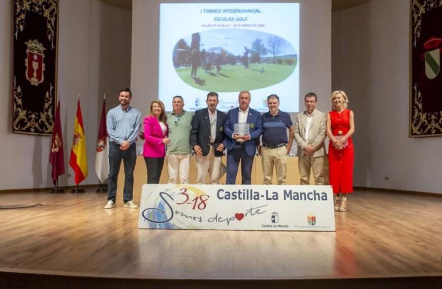 La federación de golf CLM, galardonada en la gala Somos Deporte de Cuenca