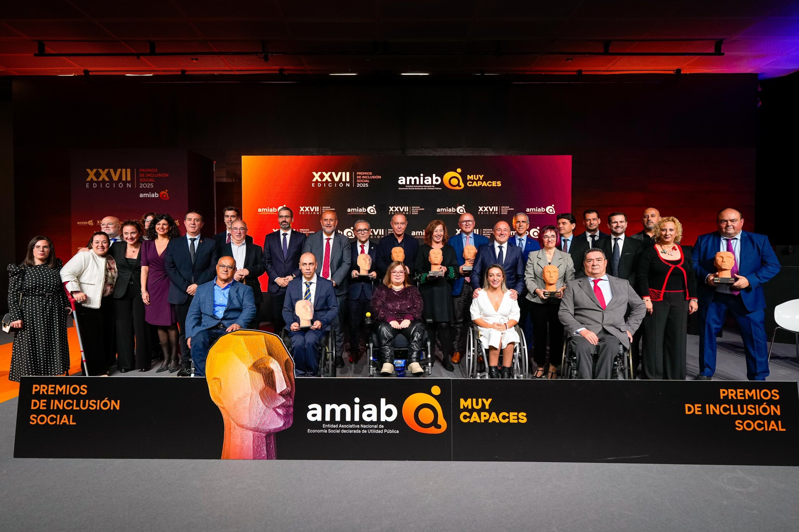 La entidad amiab reconoce el compromiso social y la superación personal en la XXVIII edición de sus Premios a la Inclusión